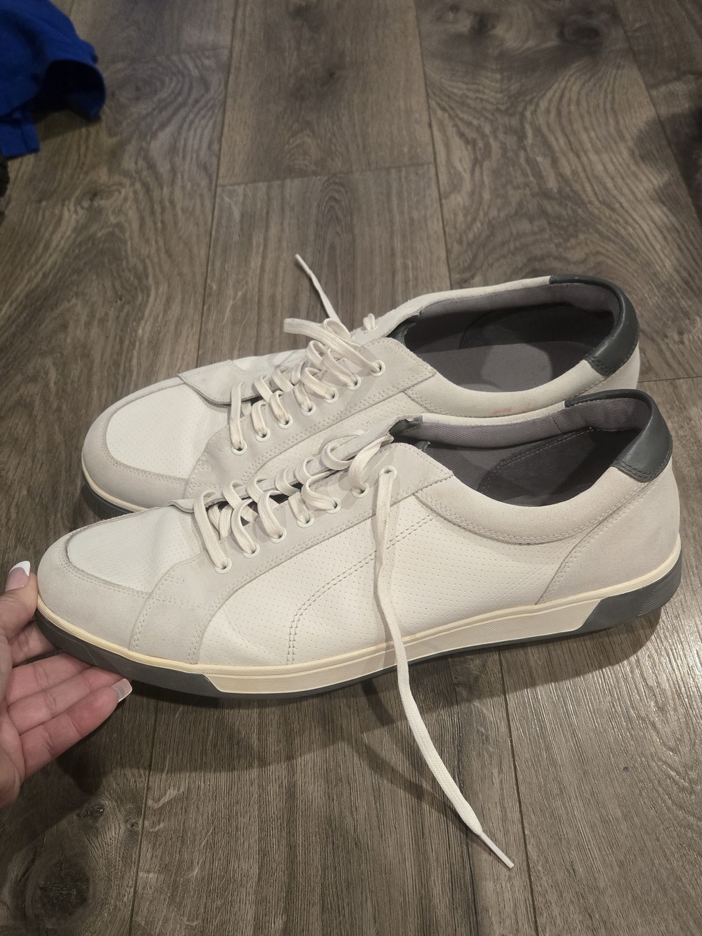 Men's Casual Lace-Up Sneakers in Light Beige Size 15